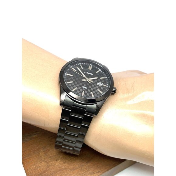 Casio Men's Watch MTP-VD03 Quartz Analog Black Dial Stainless Steel 41mm 5058 - Picture 6 of 15